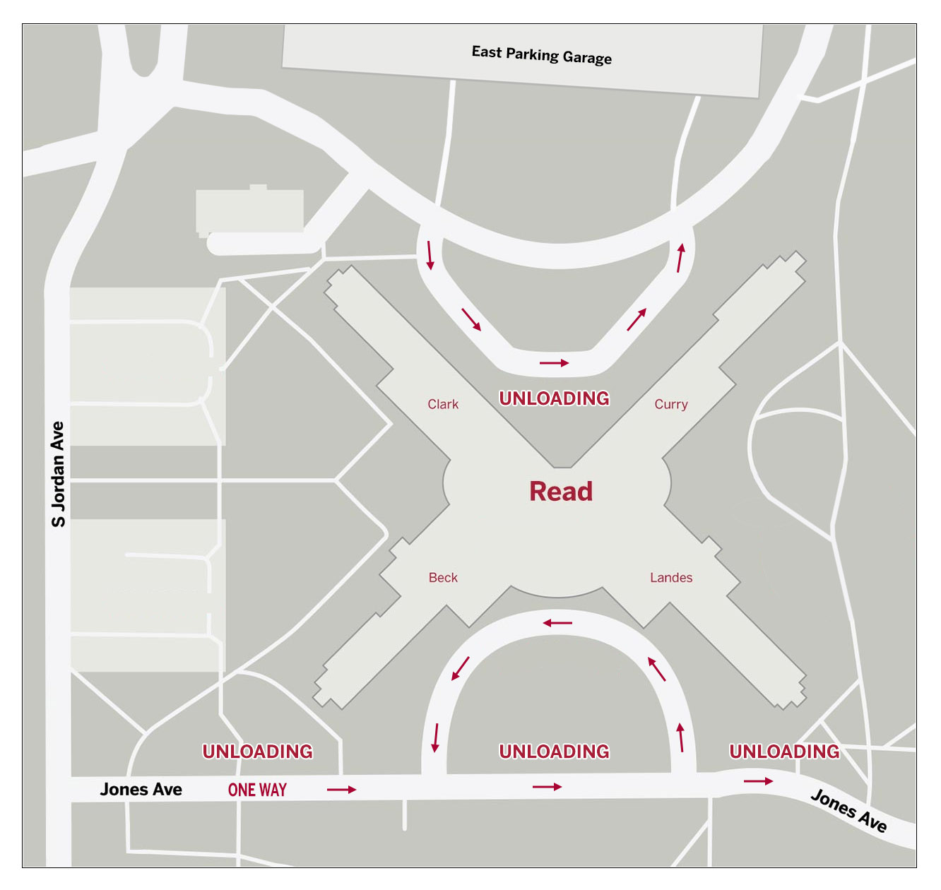 Map showing move in directions for Read